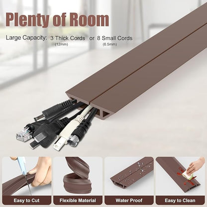 Eapele 6.5 ft Floor Cord Cover Heavy Duty Cable Protector, Cord Covers - Image 3