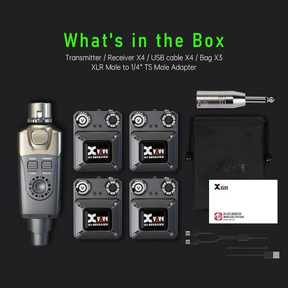 Xvive U4R4 Wireless in-Ear Monitor System Professional IEM System, 1 - Image 8
