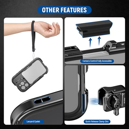 NEEWER 16 Pro Cage, Quick Release Video Rig Phone Stabilizer Compatible - Image 6