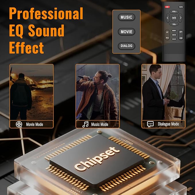 BESTISAN Bluetooth Bookshelf Speakers, Powered Computer Speakers - Image 5