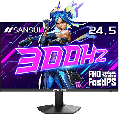 SANSUI Gaming Monitor, 24.5" 300hz 240hz FHD 1080P 1ms FPS PC Monitor Gaming by SANSUI