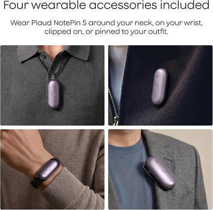 Plaud NotePin S AI Voice Recorder, Wearable AI Notetaker, AI Transcribe & - Image 3