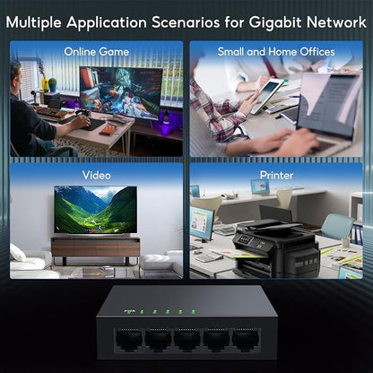 SODOLA 5 Port Gigabit Ethernet Switch|Mini Metal Housing - Image 8