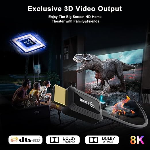 8K Fiber Optic HDMI Cable 6ft, 48Gbps Ultra High-Speed HDMI 2.1 Cable 8K@60Hz - Image 6