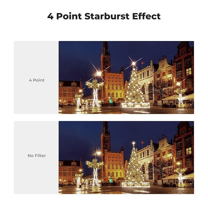 K&F CONCEPT 62mm Star Filters Kit 4 Points 6 Points 8 Points Cross Screen - Image 3