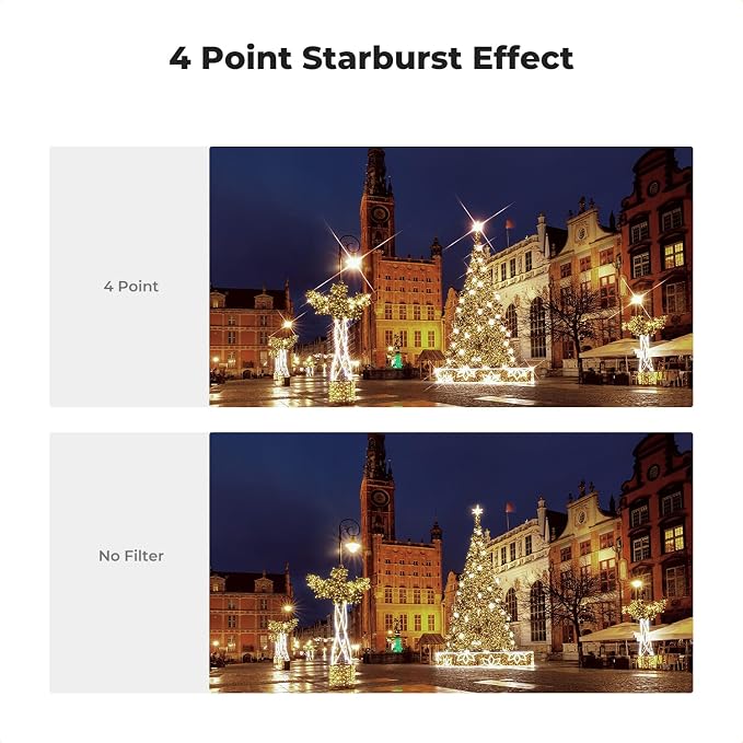 K&F CONCEPT 67mm Star Filters Kit 4 Points 6 Points 8 Points Cross Screen - Image 3