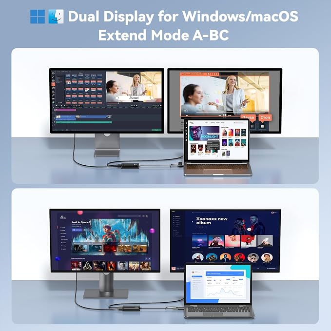 USB 3.0 Hub to Dual HDMI Adapter - Image 3
