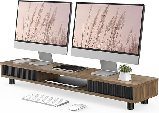 Fenge Dual Monitor Stand, 42.5inch Long Monitor Stands Riser by Fenge