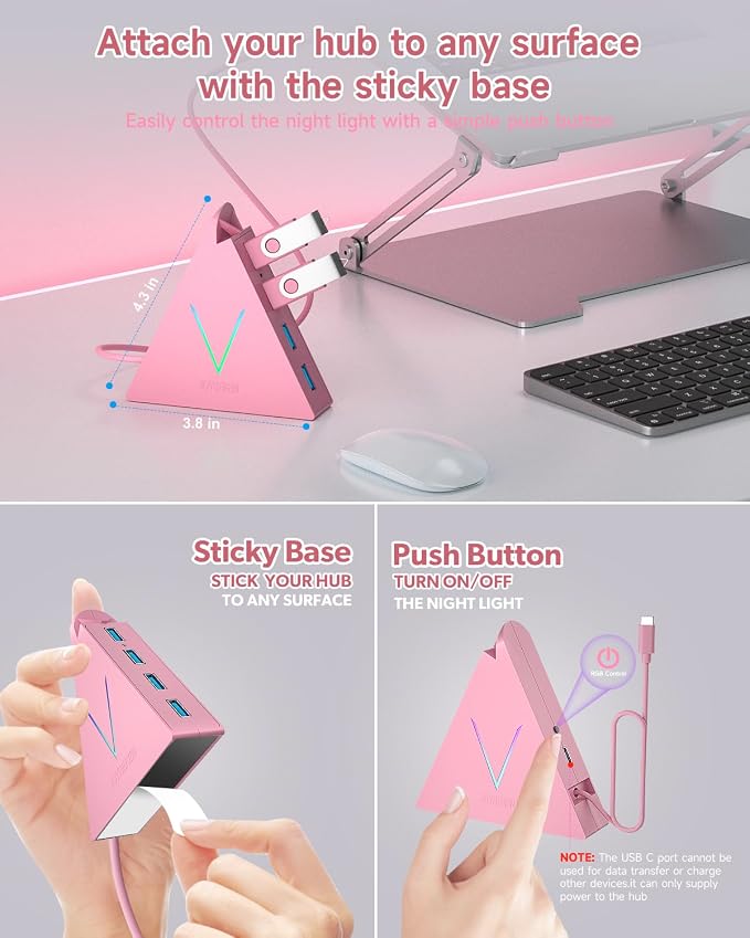 USB C Hub, Type C to 4 USB 3.0 Ports - Image 2