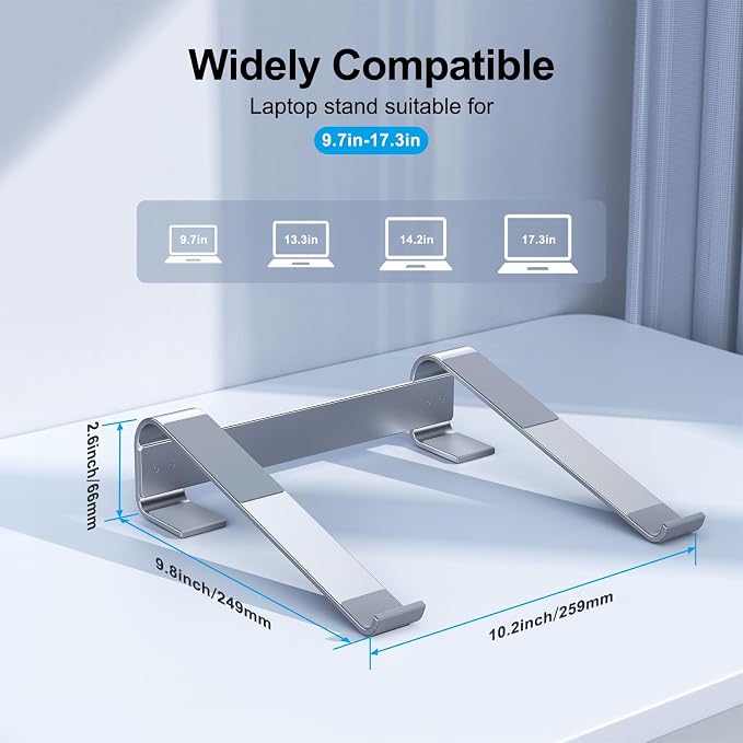Laptop Stand for Desk, Aluminum Laptop Riser, Ergonomic Computer Stand - Image 5