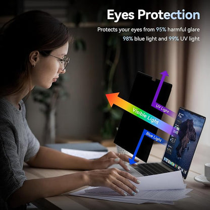 Privacy Screen Protector for MacBook Pro 14 Inch, Easy On/Off Removable Anti - Image 3