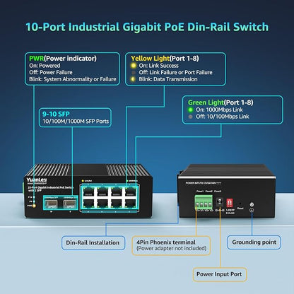 YuanLey 10 Port Industrial Switch - Image 3
