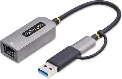 StarTech.com USB-C to Ethernet Adapter w/USB-A Dongle, 10/100/1000Mbps - Image 2