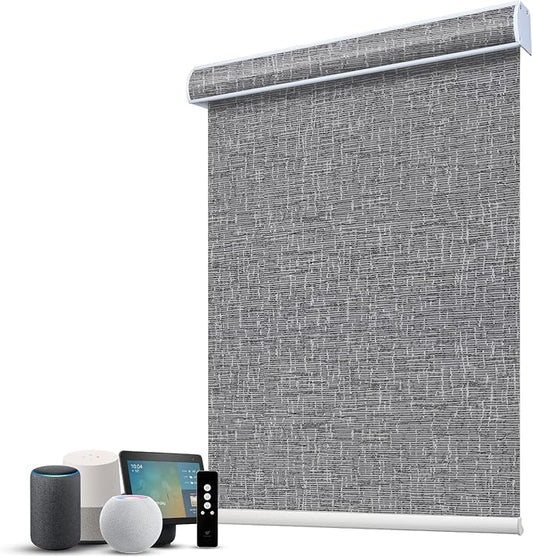 SmartWings Motorized 100% Blackout Shades Blinds, Custom Size, Cordless Window by SmartWings