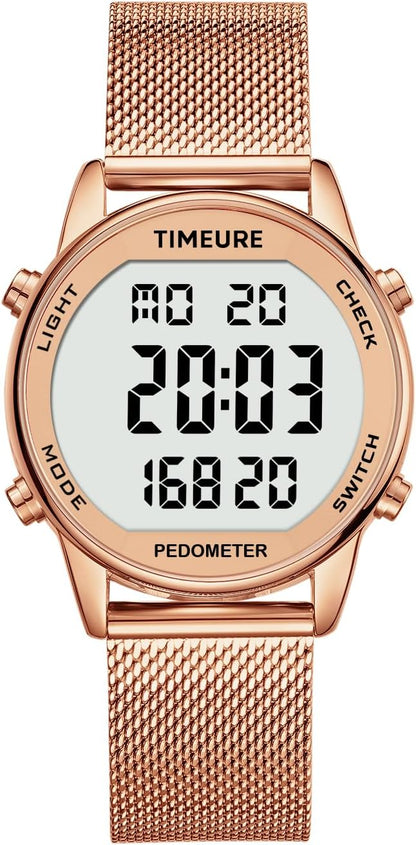 Women's Step Counter Pedometer Watch by TIMEURE