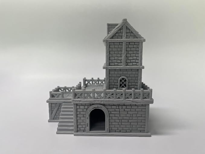 Paintable Tabletop Miniature Building Terrains Compatible - 18mm/28mm Scale - Image 5