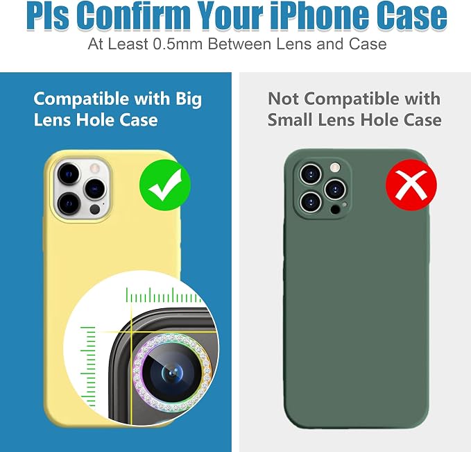 AGVEE 3+3 6 Pack for iPhone 15 Pro 6.1" / 15 Pro Max 6.7" Camera Lens Protector - Image 3