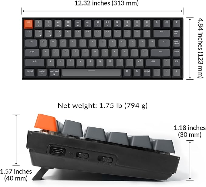 Keychron K2 75% Layout Bluetooth Wireless Mechanical Keyboard K Pro Brown - Image 5