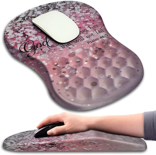Mouse Pad Wrist Support, Ergonomic Mouse Pad by KUOSGM