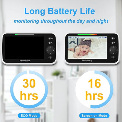 HelloBaby Upgrade 5’’ Baby Monitor - Image 4