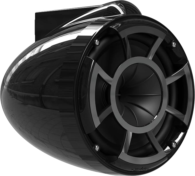 wet sounds Rev 8 Black V2 Revolution Series 8" Black Tower Speakers w/Silver - Image 6