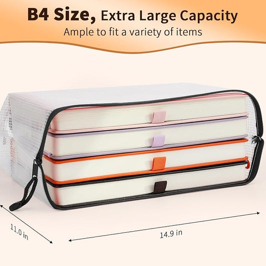 Umriox Zipper Mesh Document Pouch, Waterproof Zipper Pouches - Image 2