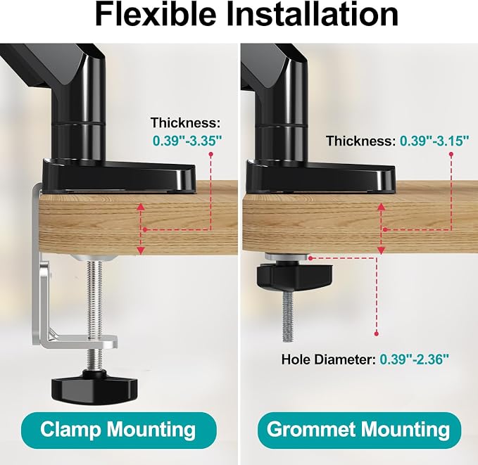 MOUNT PRO Laptop Arm Mount for Desk, 2 in 1 Function Monitor Laptop Stand - Image 6