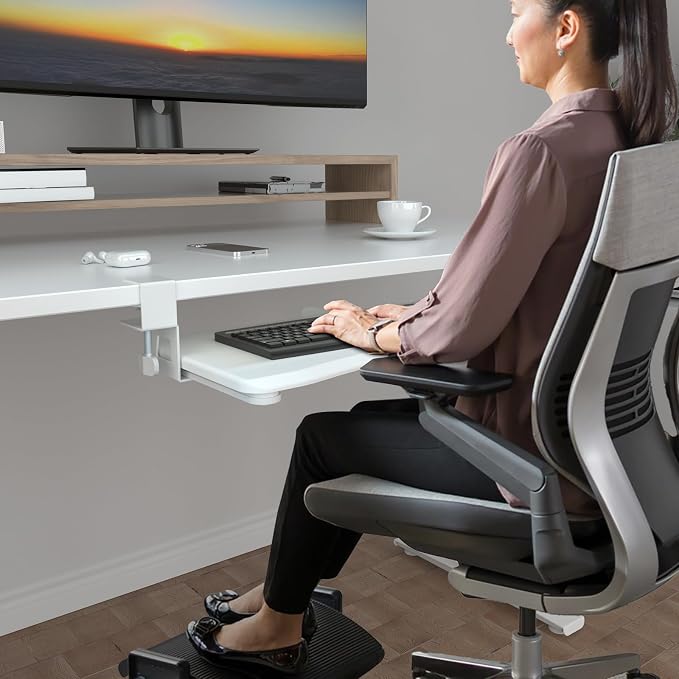 suptek Keyboard Tray Under Desk Pull Out - Image 8