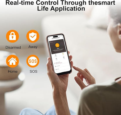 XUK Wireless Home Security System, 4G/GSM/Wi-Fi Smart Alarm Kit, Compatible - Image 3