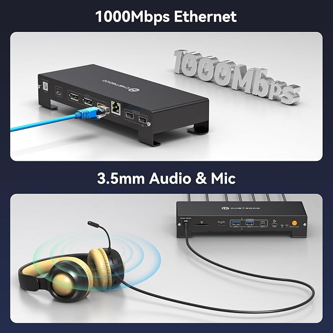 USB C Laptop Docking Station 3 Monitors 4K - Image 9