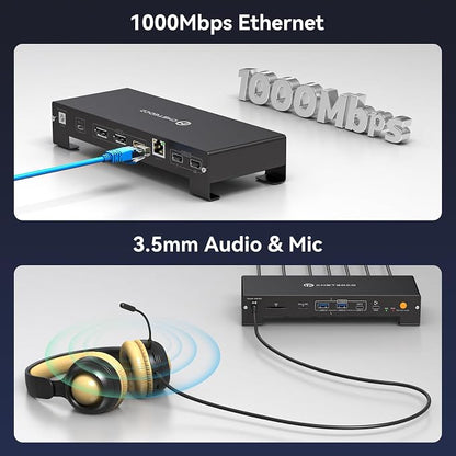 USB C Laptop Docking Station 3 Monitors 4K - Image 9