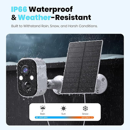Techage Solar Security Cameras Wireless Outdoor, 2K Battery Powered WiFi Cameras - Image 9