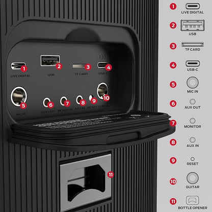 Monster Cycle Plus Bluetooth Speaker, 380W High Power Portable Party Speaker - Image 7