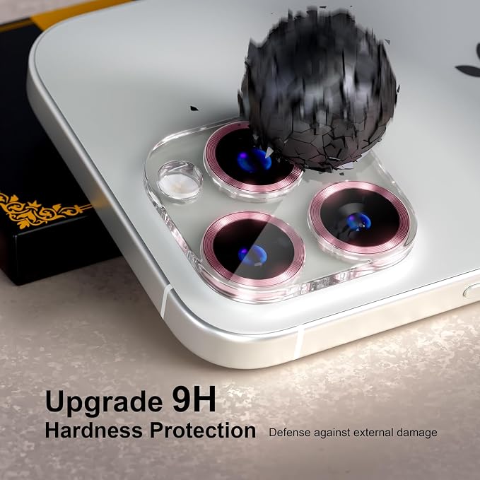 beuxece for 6 Pack iPhone 15 Pro/iPhone 15 Pro Max Camera Lens Protector 9H - Image 2