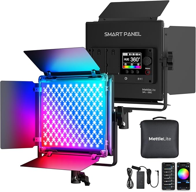 Mettlelite LS800C RGB Light Stick and Mettlelite SPL210C LED Video Light Full - Image 6
