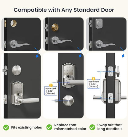 Veise VE029-E Wi-Fi Smart Lever Lock - Image 13