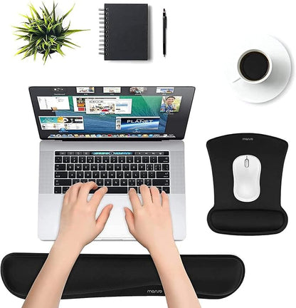MOSISO Wrist Rest Support for Mouse Pad & Keyboard Set, Ergonomic Mousepad - Image 2
