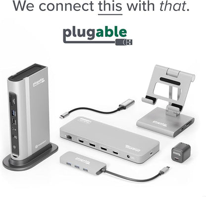 Plugable 7-in-1 USB-C DisplayLink Dock – Dual 4K HDMI, 100W PD Charging - Image 8