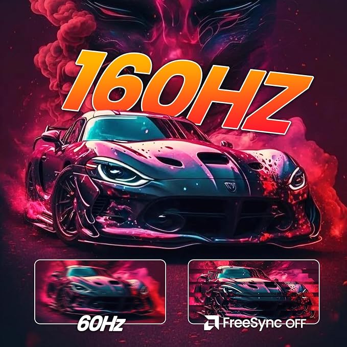 CRUA 32" Curved Gaming Monitor, 144Hz/160Hz 4K UHD 1500R VA Screen, Supports - Image 5
