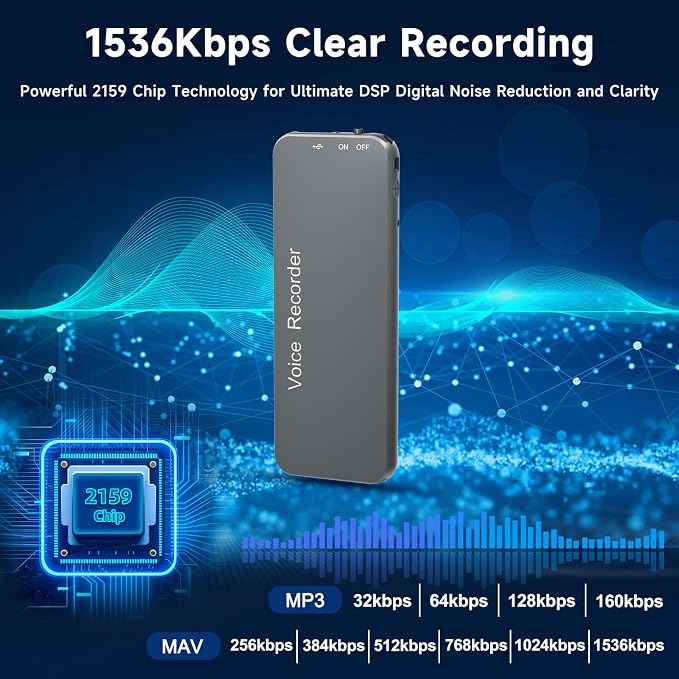 128GB Howabo Voice Activated Recorder - Image 2