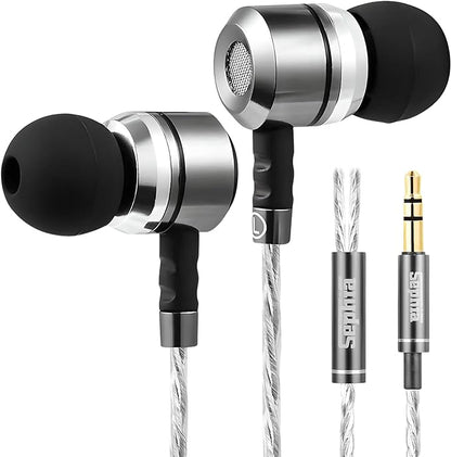 Sephia SP3060 Wired Headphones, HD Bass Driven Audio, Lightweight Aluminum by Sephia