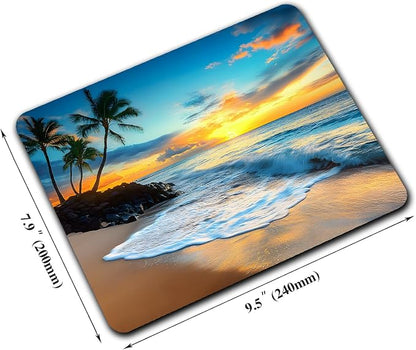 Sunset Beach Mouse Pads for Desk, Portable Wireless Computer Mouse pad Small - Image 2
