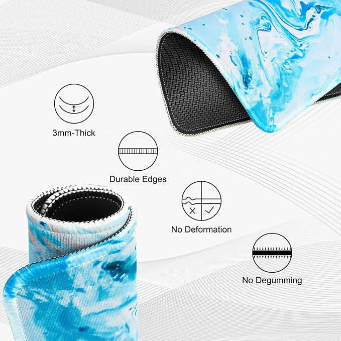 JIKIOU 3 Pack Mouse Pad with Stitched Edge, Comfortable Mouse Pads with - Image 3