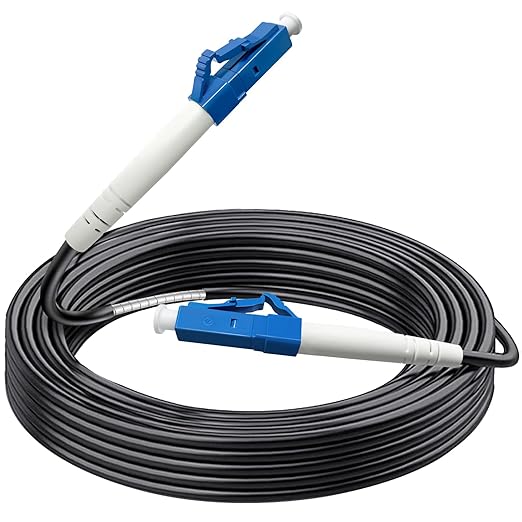 10 Meters LC to LC Outdoor Armored Simplex Fiber Patch Cable, Single Mode Fiber by Bangun