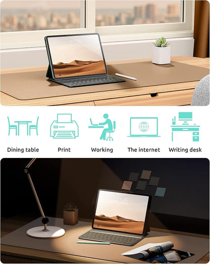 YSAGi Leather Desk Protector, Office Mat, Large Mouse Pad, Non-Slip PU Leather - Image 6