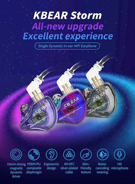 YINYOO KBEAR Storm Earphones in Ear Monitor - Image 2