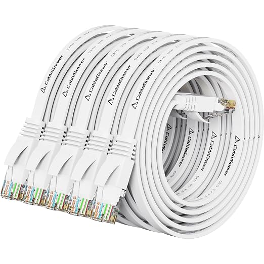 Cat 6 Ethernet Cable 3 ft Flat Internet Network Cables by CableGeeker
