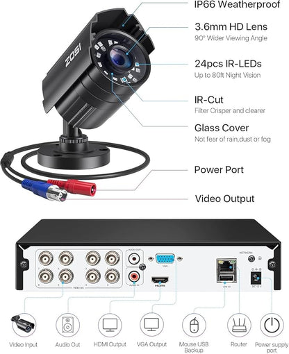 ZOSI 3K Lite 8CH Security Camera System - Image 8