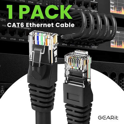 GEARit Cat 6 Ethernet Cable Pack Ð 1-Pack 100 ft Cat6 Ethernet Patch Cables | - Image 2