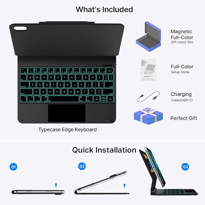 typecase Edge Keyboard Case for iPad 10th Generation 10.9" – Magnetic Keyboard - Image 6